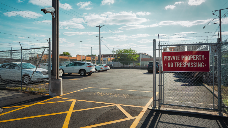 Are parking lots private property