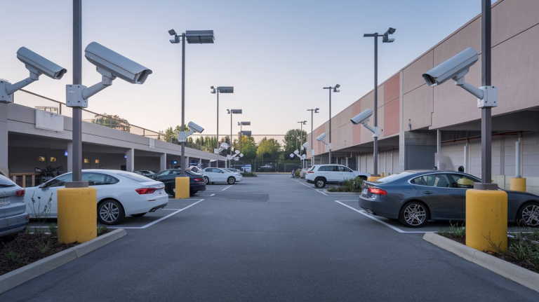 How to tell if a parking lot has cameras